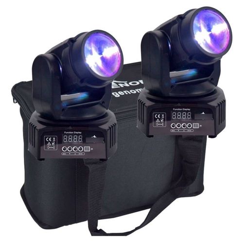 Set 2 Cabeza Movil Led 15w Robotica Dmx Rgb Beam Con Bolsa