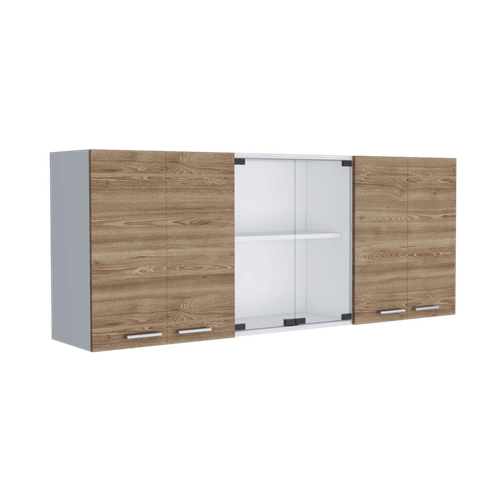 Gabinete Superior Vega Color Miel y Blanco