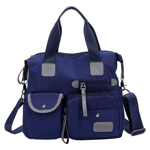 Bolsa Mujer Impermeable Viaje Nylon Tote Crossbody Bandolera Azul