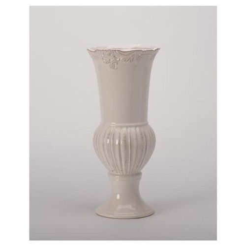 Jarron Ceramica Gde - Blanco