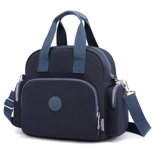 Bolso Mujer Moda Impermeable Carga Usb Portátil Dama azul