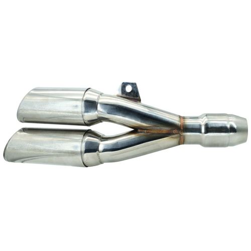 ESCAPE DEPORTIVO DOBLE SILENCIADOR PLATA