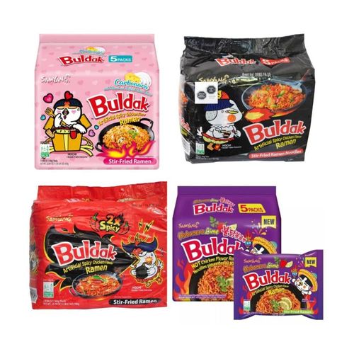 Sopa Instantánea Ramen Coreana Buldak Surtidos 1 Caja de 20 Piezas