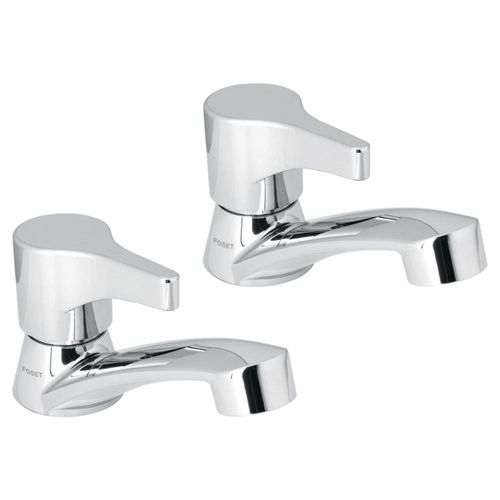 Juego 2 llaves para lavabo, ABS, manerales palanca, Basic