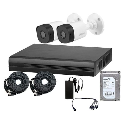 Kit Cctv Dahua 2 Camaras Bullet 2mpx Seguridad Hogar 1tb