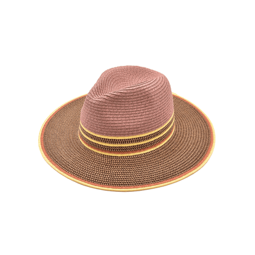 Sombrero fedora tonos rosa para mujer