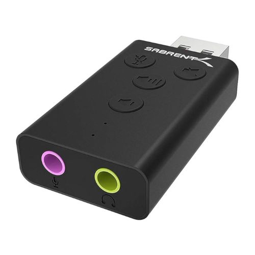 Adaptador de Sonido Estéreo 3D SABRENT AU-DDAB externo USB