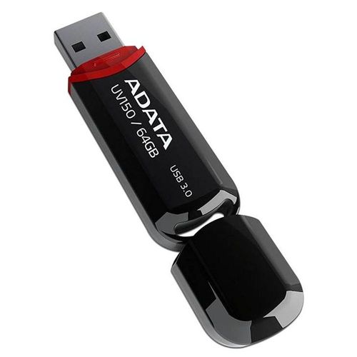 Unidad Flash USB 3.0 ADATA UV150 de 64 GB. Color Negro.