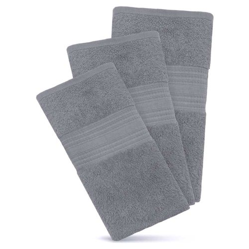 Paquete de 3 Toallas de Baño Gris