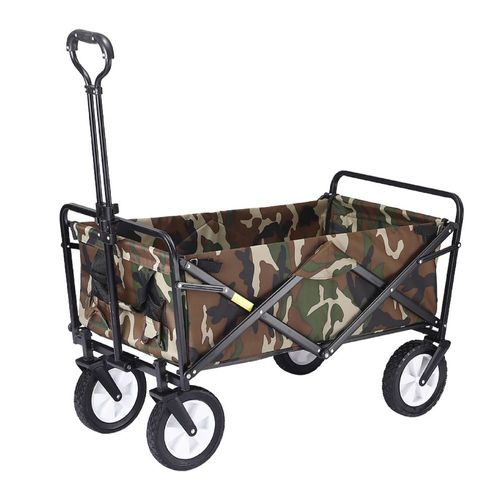 Carrito plegable multifuncional vagón de carga portátil color Militar