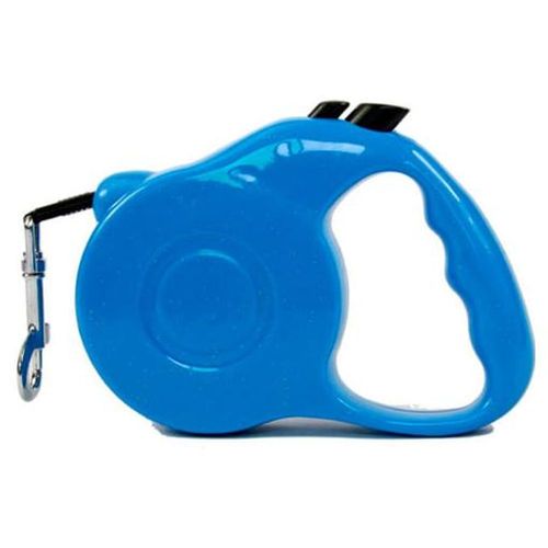 Correa retráctil para perro color azul 5 kg max