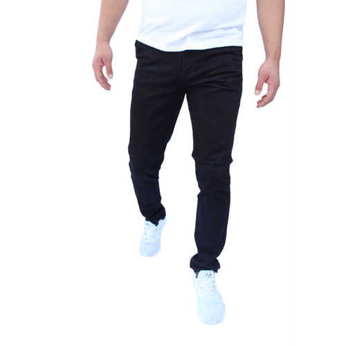 Pantalón skinny de gabardina stretch color negro