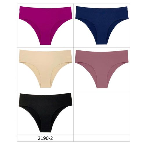Paquete 6 Pantaletas Sin Costuras Pack Incluye 6 Dif Colores 2190