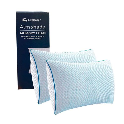 Almohada Bluelander Memory Foam Pack de 2 Suavidad y Hipoalergénica