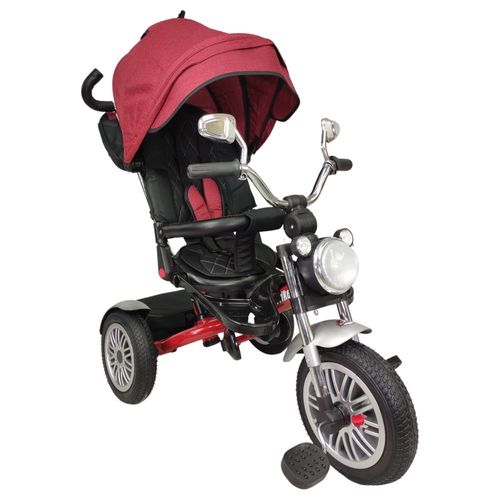 Triciclo para Niños 8en1 Asiento Giratorio y Reclinable, sonido Rojo