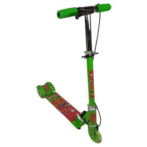 Patin del Diablo Scooter Tres Llantas con Luz y Freno de Mano Verde