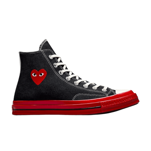 Tenis Converse x Comme des Garcons PLAY Chuck 70 de bota Negro