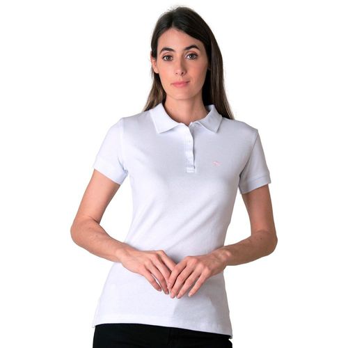 Playera Mujer Básico Polo Blanco Stfashion 52603806