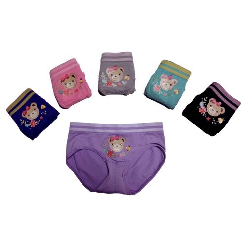 Pack 6 Pantaletas Niña Divertidos Diseños Pack con 6 Dif Colores3420