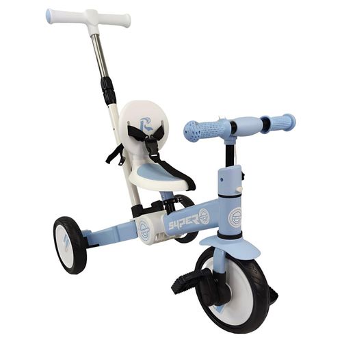 Triciclo para Niños 4 en 1 Bicicleta de Equilibrio y Balance Azul