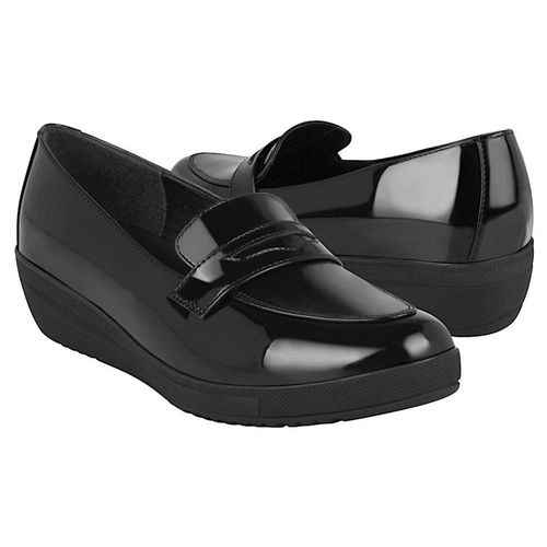 MOCASINES DAMA STYLO 516 CHAROL NEGRO