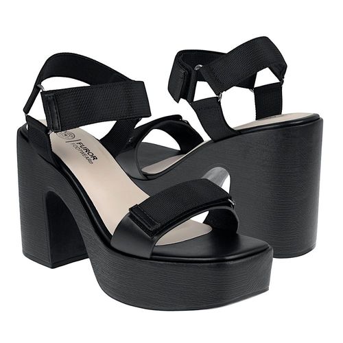 SANDALIAS DAMA FUROR 26091 TEXTIL NEGRO