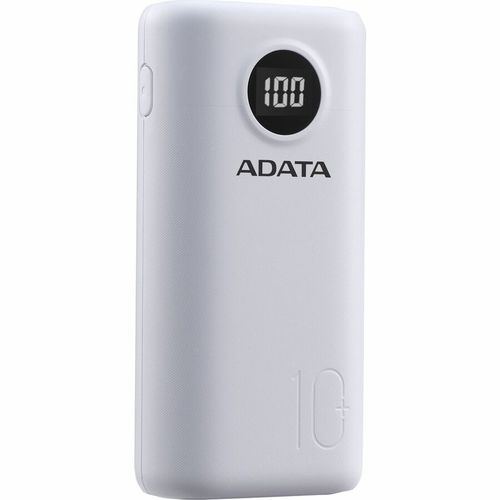 POWER BANK ADATA P1000 BLANCO PORTATIL AP10000QCD-DGT-CWH 10000 mAh