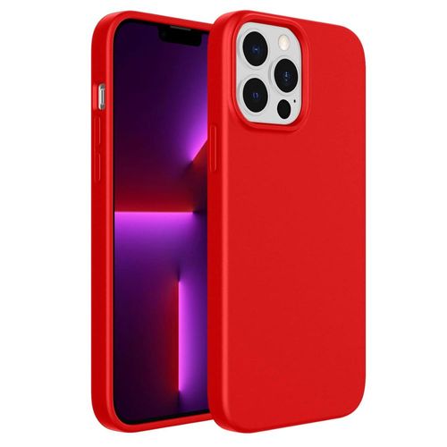 Funda Para iPhone 15 Pro Max Silicon Premium Interior Afelpado Roja