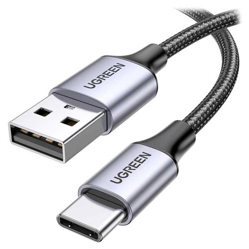 Cable Datos UGREEN USB-A a USB-C 2m trenzado Universal Gris