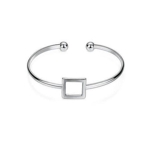 Brazalete Ocean Heart, Baño oro blanco, 18K, OH19-78