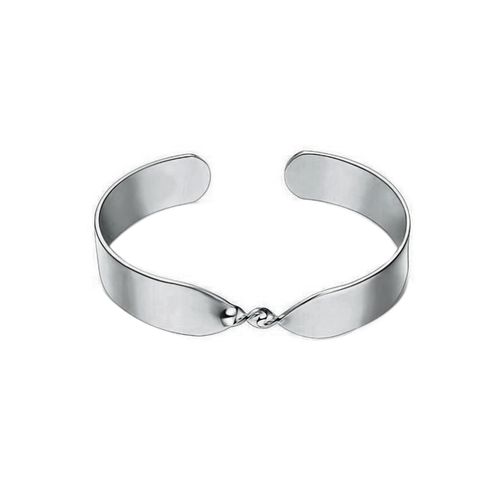 Brazalete Ocean Heart, Baño oro blanco, 18K, OH19-75