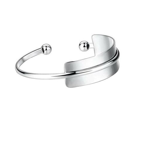 Brazalete Ocean Heart, Baño oro blanco, 18K, OH19-63