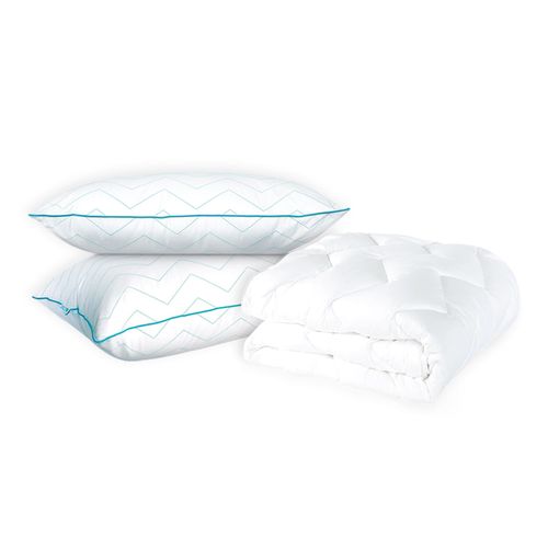 Sognare 1 Almohada Estándar Firme + 1 Suave + Cubre Colchón Matrimonial