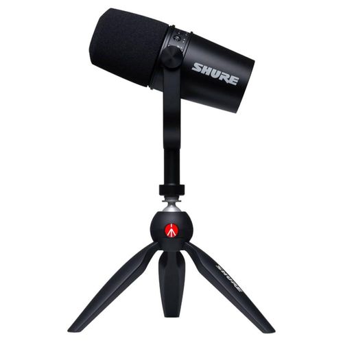 Micrófono SHURE MV7-K-BNDL Para Podcast  con Tripié