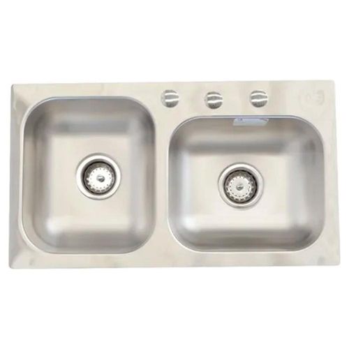 Fregadero Cocina Empotrar 2 Tinas 84x48x15 Eb M11019
