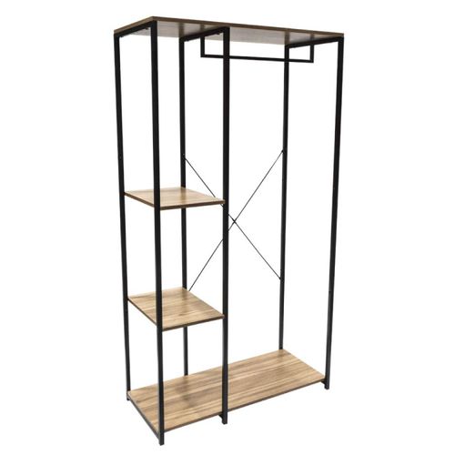Perchero Closet Top Living Estilo Industrial de Acero Color Negro