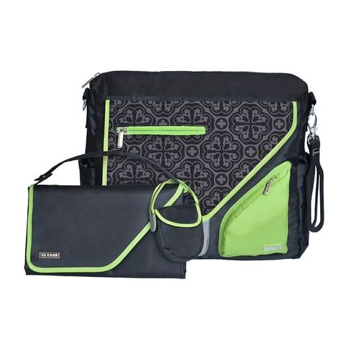 Pañalera Para Bebés Tipo Bolso Jj Cole Metra Negra Verde