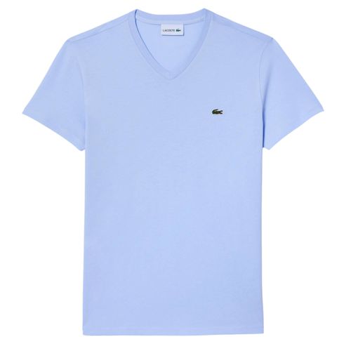 Playera De Algodón Lacoste En Cuello V Lila