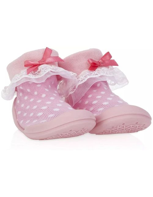 Calcetines Con Suela De Goma Nuby Snekz Rosa
