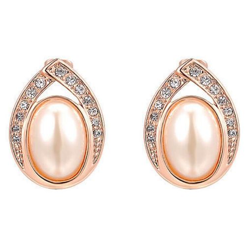 Aretes Ocean Heart, Baño oro rosa, 18 K, AC15-58