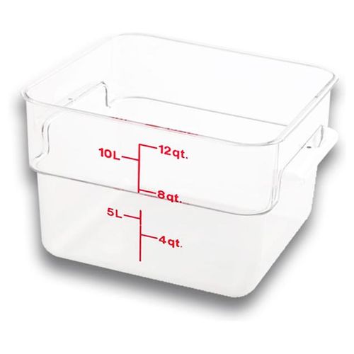 Recipiente Cuadrado Graduado de Policarbonato 12 Qt, REPOCU-12