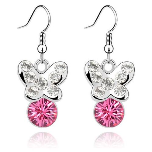 Aretes Ocean Heart, Baño oro blanco, 18K, ACM5-14-69