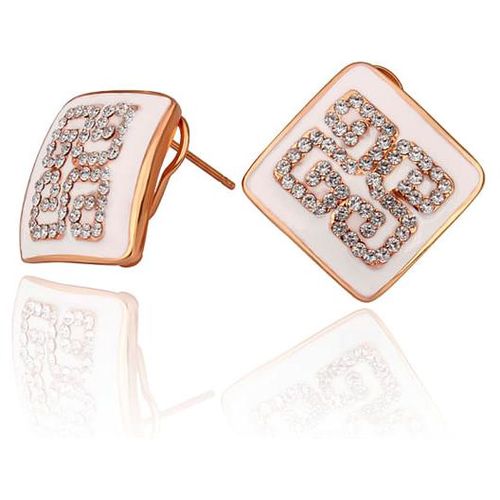 Aretes Ocean Heart, Baño oro rosa, 18K, ACJ6-14-96