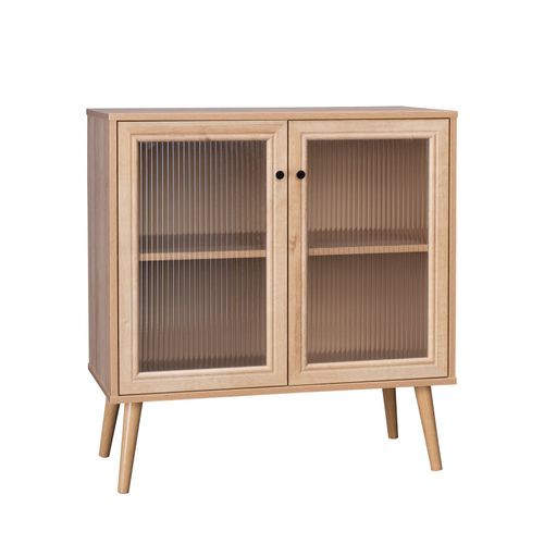 Credenza Bufetera Top Living con Puertas de Vidrio Estriado