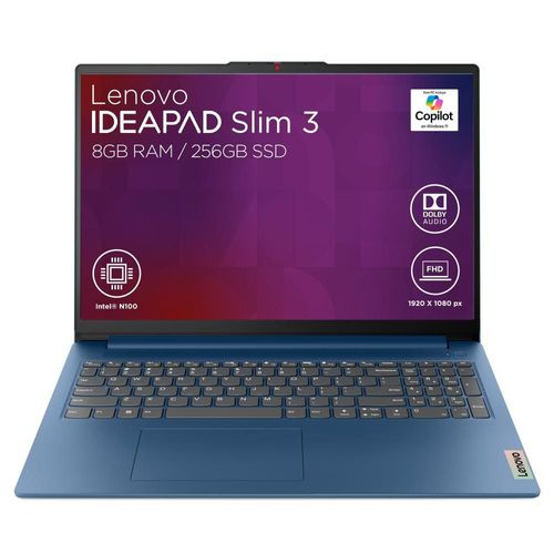 Laptop Lenovo IdeaPad Slim 3 15IAN8 8GB RAM 256GB SSD 15.6" Azul