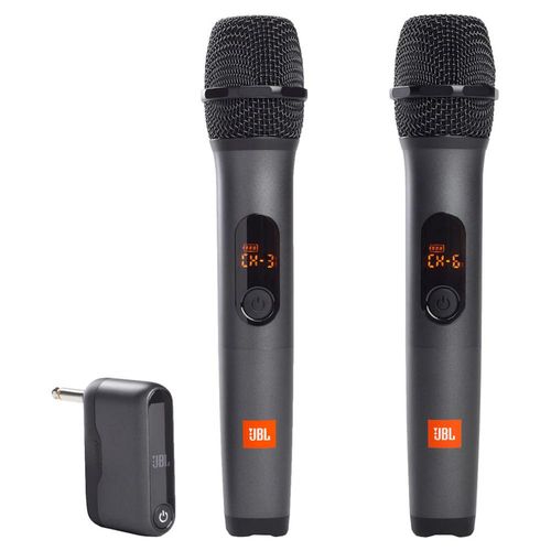 JBL Sistema Inalámbrico 2 Micrófonos Receptor Doble Canal