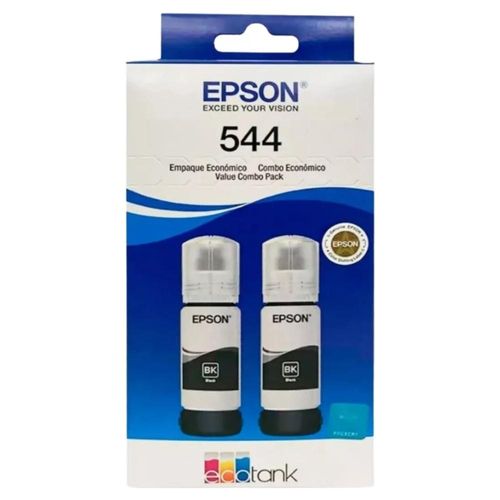 KIT TINTA EPSON T544 2PZAS NEGRO 65ML /L1110/LL1210/L3110 T544120-2P