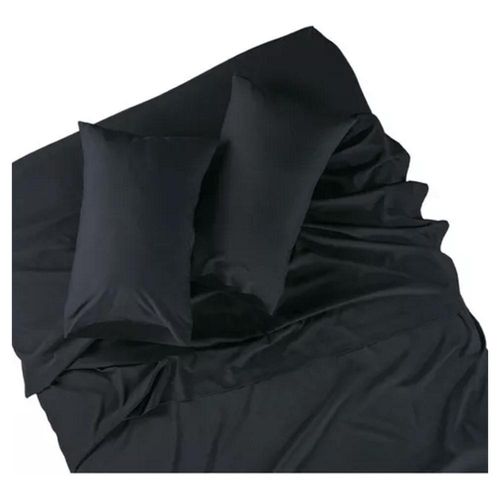 Juego Sabana Matrimonial Escencial Negro Colchas Concord