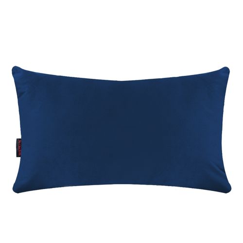 Cojín Decorativo Rectangular para Sala o Cama. Funda en Terciopelo Azul. Cierre Invisible
