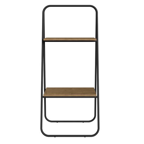 Organizador Multifuncional Color Negro y Madera con Estructura Metálica de Acero